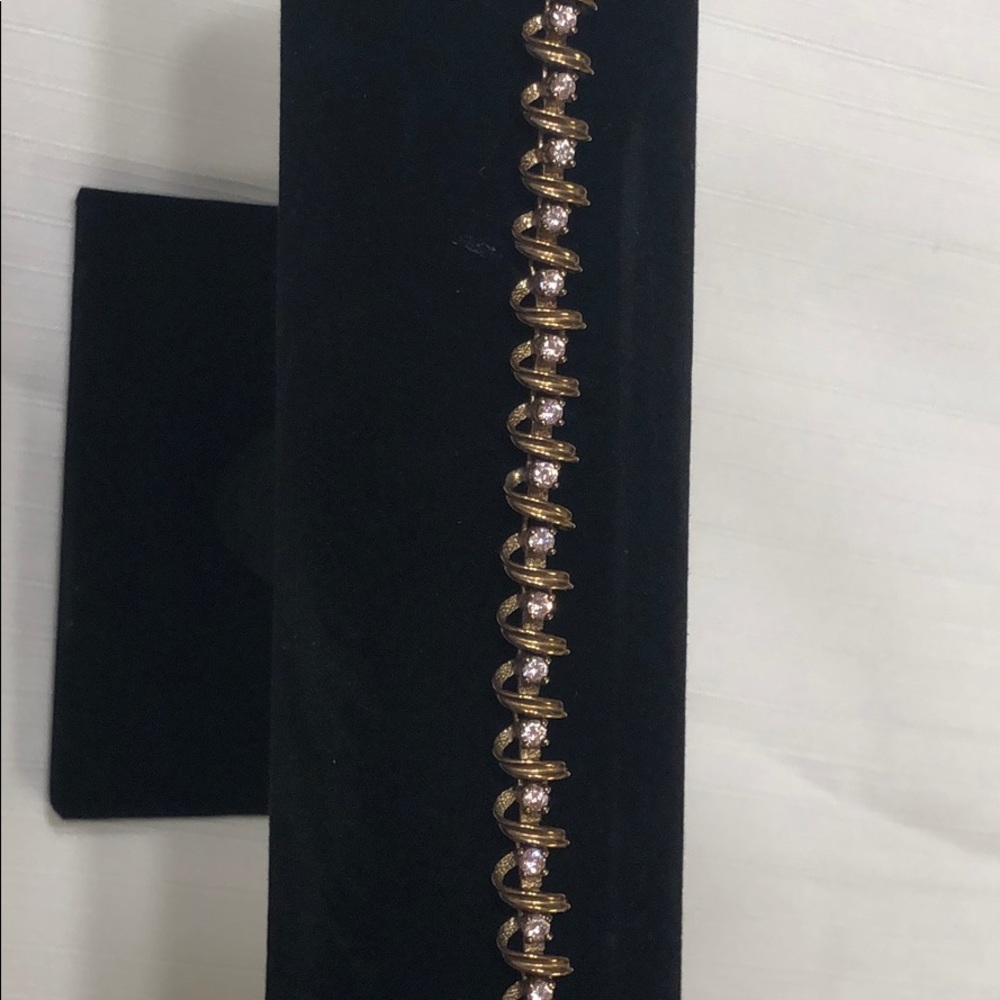3K Vintage 14k Rose Gold Diamond Tennis Bracelet.